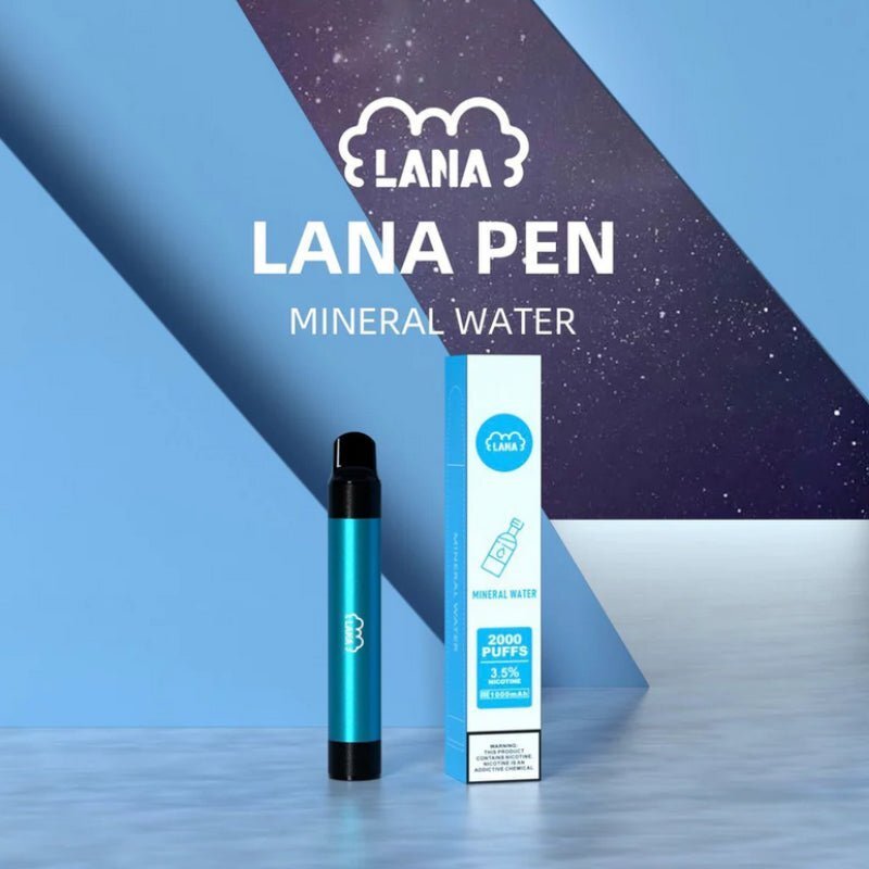 Lana-Pen-2000-Puffs-Mineral-Water-flavor-in-the-background-that-has-a-combination-of-Viking-Smoky-and-white-colors-LANA