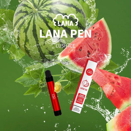 Lana-Pen-2000-Puffs-Lush-Ice-flavor-on-green-gradient-background-LANA