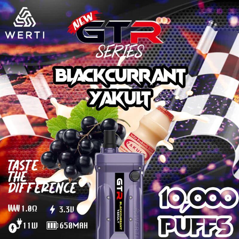 WERTI GTR 10000 Puffs Blackcurrant Yakult