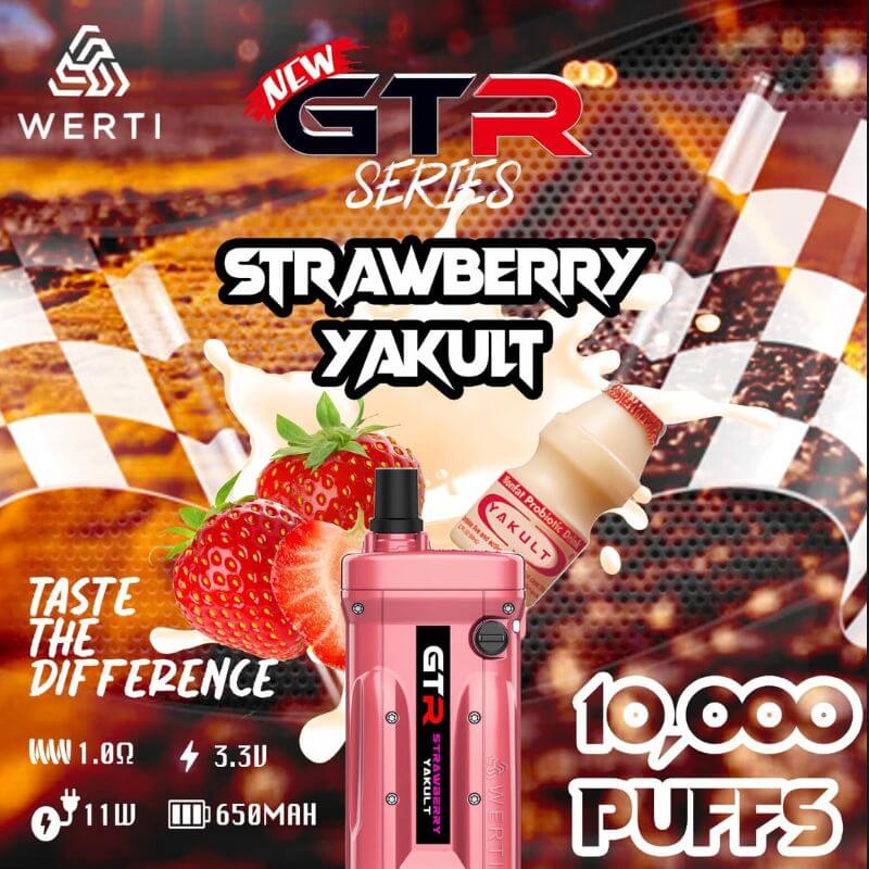 WERTI GTR 10000 Puffs Strawberry Yakult